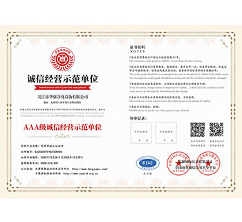 诚信经营示范单位